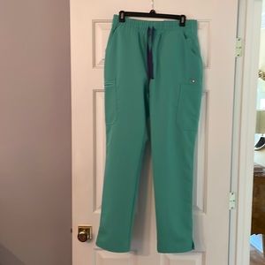 Figs Green Straight Leg Pants